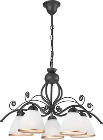 Candelabru pe lanț RETRO II, 5x E27/60W/230V, antracit