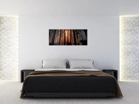 Tablou cu pădure întunecată (120x50 cm)