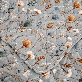 Cuvertura de pat BOTANIC FIELD, gri Dimensiune: 220 x 240 cm