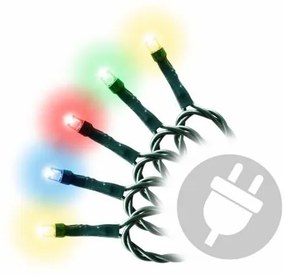 Lanț LED de Crăciun - 10 m, 100 LED, multicolor