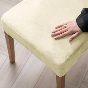 Restilo Husă pentru scaun Sento crem, 48 x 48 x 58+ 10 cm, set de 4 bucăți
