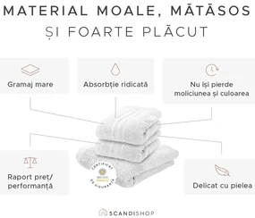 Prosop de maini Confort 50 x 100 cm maro, 100% bumbac