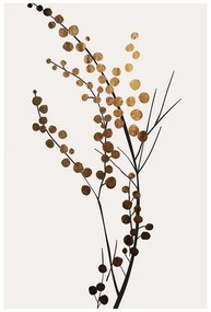 Imprimare de artă Kubistika - Golden branch, (40 x 60 cm)