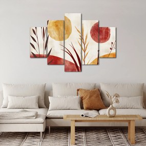 Tablou - Plante și cercuri (150x105 cm)