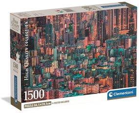 Orașe Hive Puzzle Compact Clementoni cu 1500 de piese Hong Kong