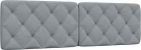 vidaXL Pernă tăblie de pat, gri deschis, 180 cm, material textil