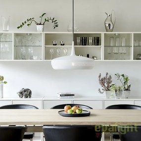 Abajur metalic design retro Clava Dine, Matt White
