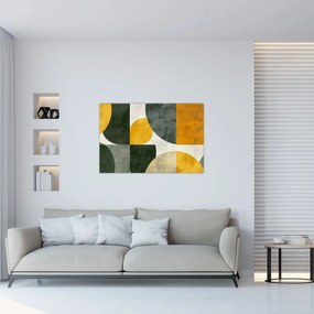 Tablou - Abstracție în culoare de măslin (90x60 cm)