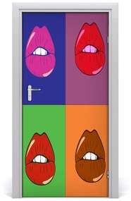 Autocolante pentru usi buzele colorate autoadezive la ușă