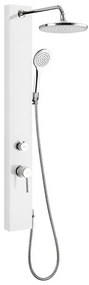 Aqualine - Set de duș cu baterie FIGA alb/crom lucios