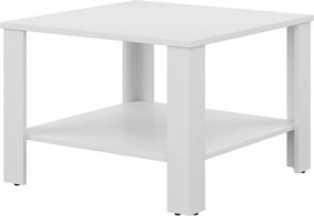 Masuta cafea ODETTE, alb, PAL, 68x68x48 cm