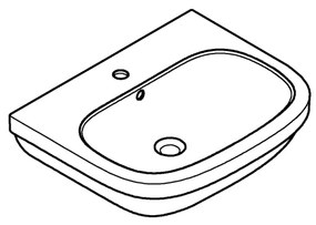 GROHE 39335000 - Lavoar EURO CERAMIC, 595 × 482 mm, ceramică, alb