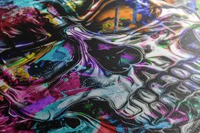 Tablou craniu de artă colorat