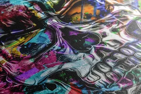 Tablou craniu de artă colorat