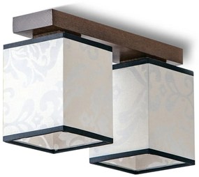 Plafoniera clasica fabricata manual din lemn ROYALE WHITE 2L