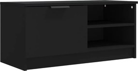 vidaXL Comodă TV, negru, 80x35x36,5 cm, lemn prelucrat