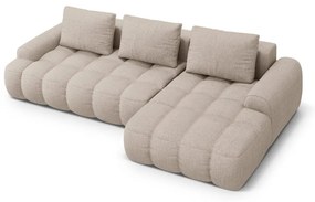 Colțar maro deschis extensibil/cu spațiu de depozitare (cu colț pe partea dreaptă/cu șezlong) Linz – Cosmopolitan Design