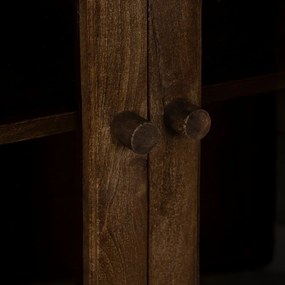 Vitrină maro din lemn de mango 80x140x40 cm Ravi – Ixia