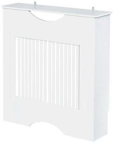 HOMCOM Capac Radiator MDF Alb cu Blat Design Sigur Anti-Inclinare 78x19x82 cm pentru Living si Dormitor | Aosom Romania