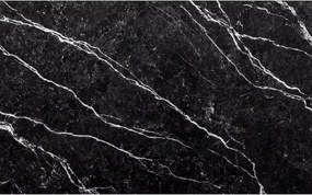 OFERTA Masa de dining neagra RAMOD 100x60 cm, decor marmura calitatea a II-a