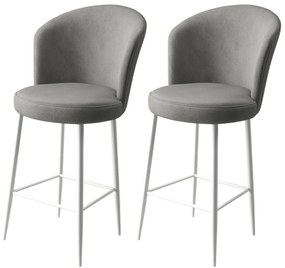 Set de scaune de bar Fora Grey and White, 2 buc.