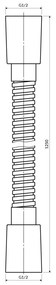 Omnires furtun de dus 150 cm    029WM