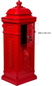 Cutie poștală antică - roșie
