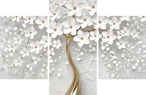 Tablou cu copac alb cu flori (90x60 cm)