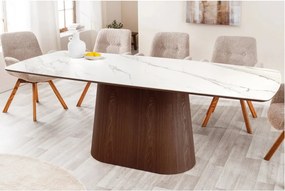 Masa sufragerie, Ceramica Alba, Furnir Nuc, UNIQUE 200cm A-45139 VC