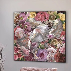 Tablou de perete decorativ Peces Luchador Siam, 120x120cm