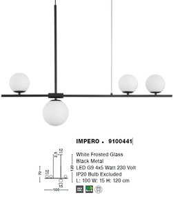 Lustra suspendata design modern Impero 4L NVL-9100441