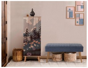 Mobilier Hol Beside 35 (stejar sonoma + albastru închis) . 1094000