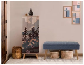 Mobilier hol Beside 35 (stejar sonoma + albastru închis). 1094000