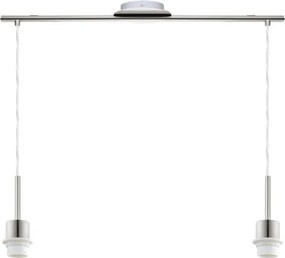 BRILAGI - Lustră LED suspendată pe cablu RETRO GLASS 2xE27/60W/230V crom mat/transparent