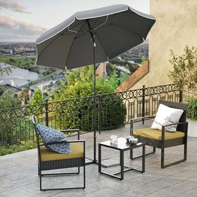 Umbrelă SOLARA, Ø160 cm, gri SongmicsHome