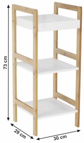 Raft din bambus Nimes, 30 x 29 x 73 cm