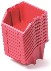 Set de 10 cutii de depozitare fiecare 11,8 x 9,8 x 7 cm, rosu