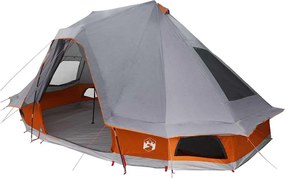 vidaXL Cort Tipi Gri și Portocalie 466 x 310 x 240 cm tafta