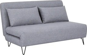 Canapea extensibila ZENIA, gri, stofa/metal, 141x90/191x81 cm