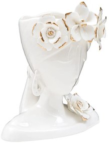 Vază din porțelan Mauro Ferretti Young Woman, alb