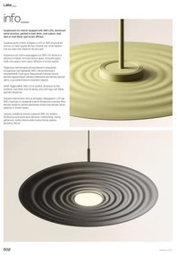 Redo 01-3047 - Lustră LED suspendată pe cablu LAKE, 13W, 230V, CRI 90, Ø 50 cm, negru