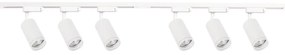 Spot pentru șină PIPE 6xGU10/10W/230V, alb