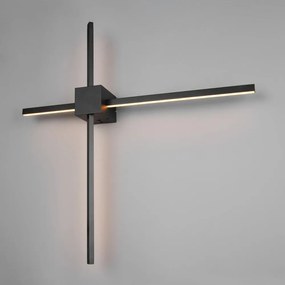 Aplică de perete negru-mat LED cu intensitate reglabilă Cassino – Trio