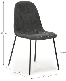 Scaune de dining gri-închis 4 buc. Renne – Marckeric