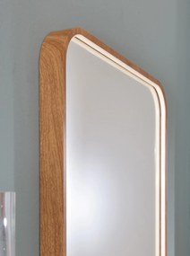 STONES Oglindă de perete cu lumină L(80 x 60 cm)H. 5cm | Aosom Romania