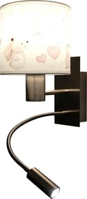 Brilagi - Lampă LED Flex BOBO 1xE27/25W/230V + LED/3W, crom mat/crem/iepurași