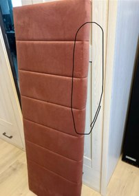 OFERTA Pat tapitat COMFINO VELVET cu pat suplimentar 120x200 cm roz calitatea II