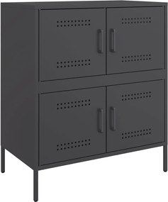 vidaXL Dulap, negru, 68x39x79 cm, oțel