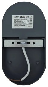 Aplica de exterior LED cu senzor de mișcare, 18W/230V, IP44, antracit
