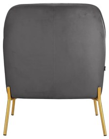 Fotoliu gri cu tapițerie din catifea Runa – Støraa